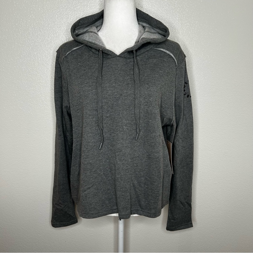 New BCBGeneration Womens Gray Hoodie Pullover Sweatshirt Size XL NWT